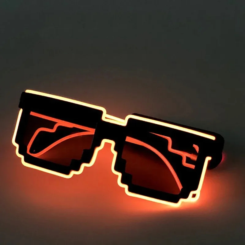 Glow In The Dark Party Glasses - Kabellose LED-Leuchtbrille, im Dunkeln leuchtende Neonbrille
