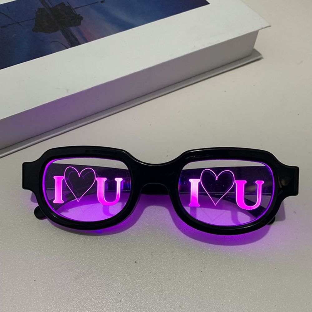 Glow In The Dark Party Glasses - Spezialeffekt-LED-Brille, leuchtende Neon-Technologie-Brille, leuchtende Augen, blinkende