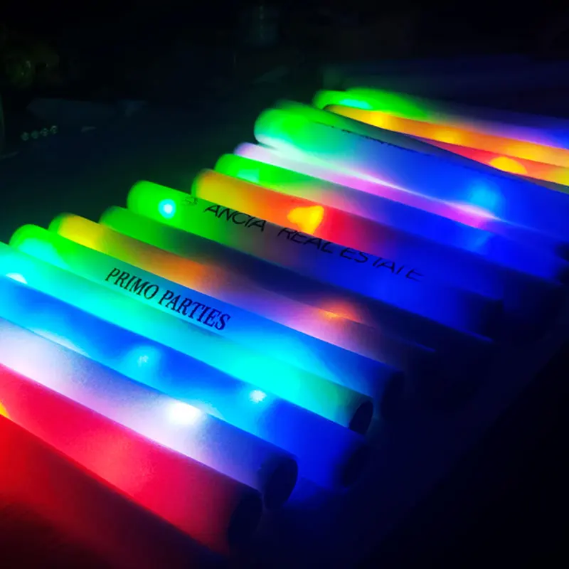 Flashing Led Foam Sticks Party - Personalisierte LED-Leuchtstäbe, Leuchtende Schaumstoffstäbe, Individuelle Blinkende