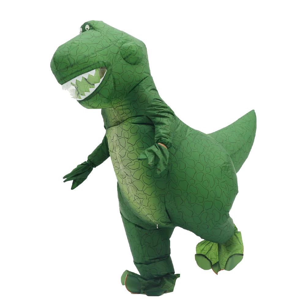 Grünes Dinosaurier-Aufblas-Kos – Inflatable Dinosaur Costume Adult Bewertung und Preis