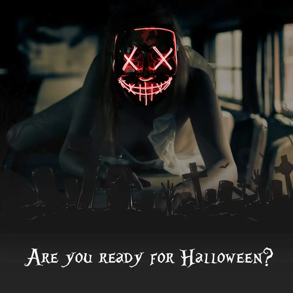 Halloween Neon LED Purge Maske – Led Purge Mask Halloween Bewertung und Preis